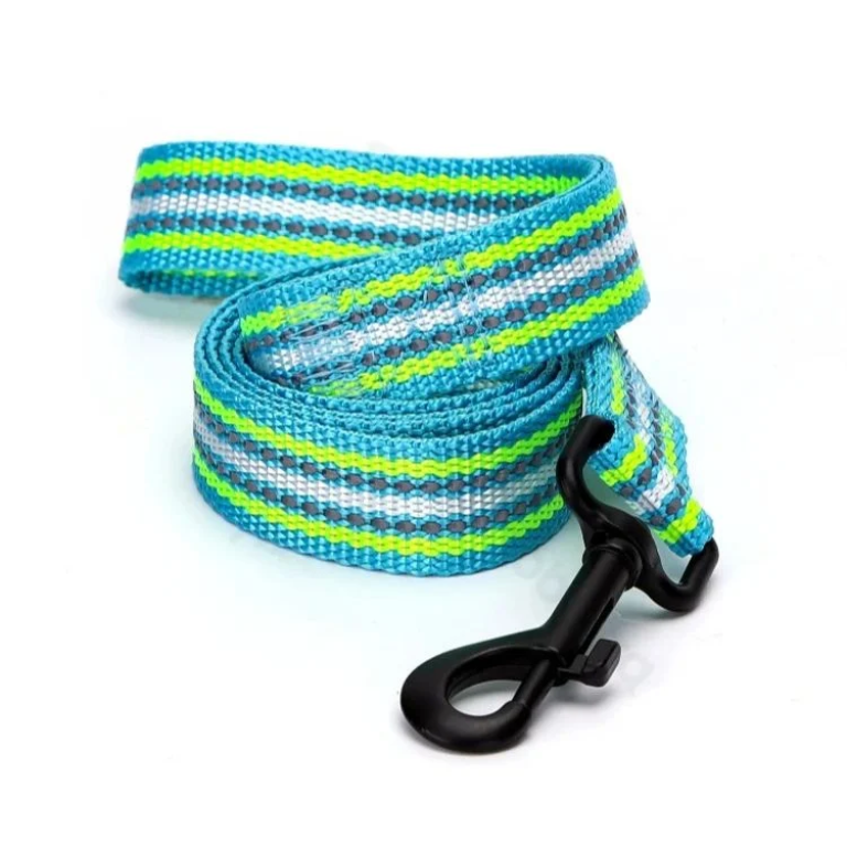 Ανακλαστικός Οδηγός για Σκύλους με Σχέδιο Stripes W2*L120cm Medium Πράσινο