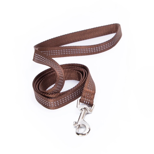 Ανακλαστικός Οδηγός για Σκύλους W1,5*L120cm Medium Καφέ