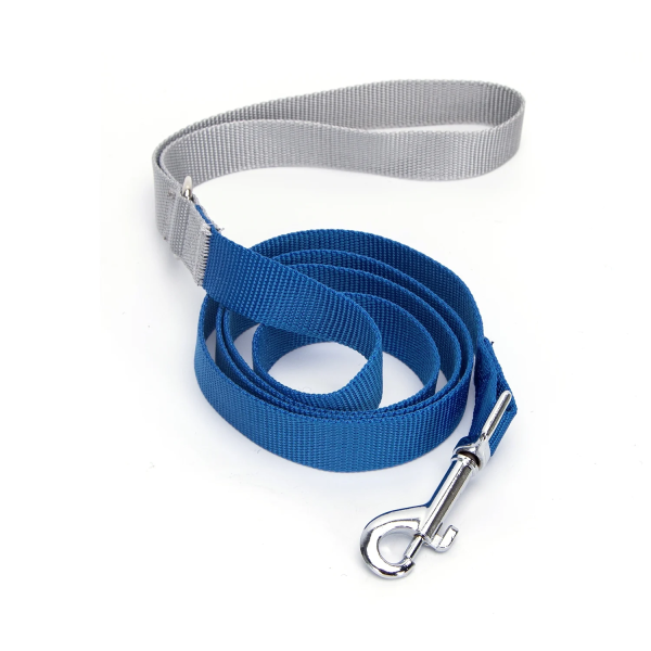 Δίχρωμος Οδηγός για Σκύλους W1.5*L120cm Medium Μπλέ/Γκρί