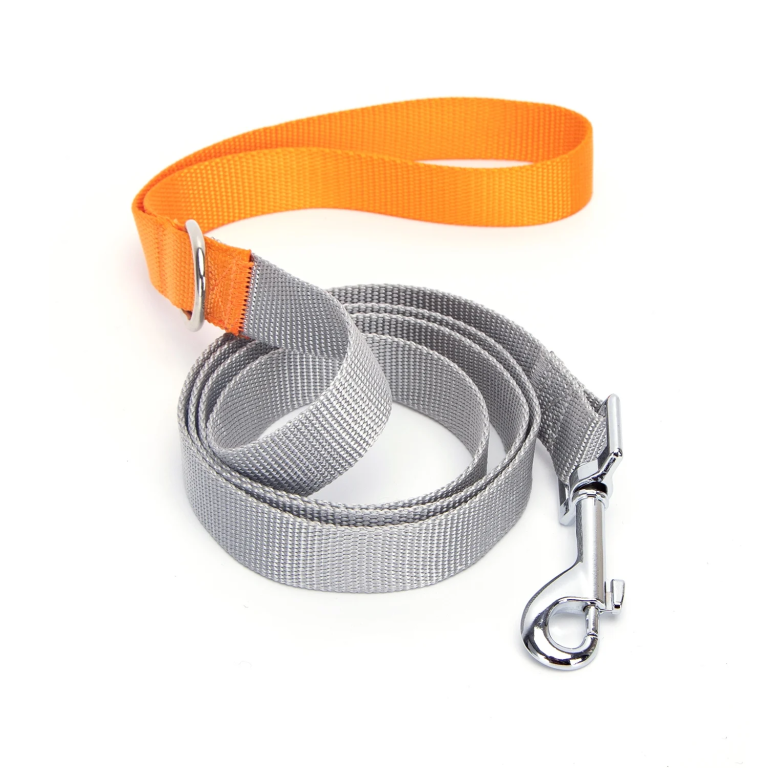 Δίχρωμος Οδηγός για Σκύλους W1.5*L120cm Medium Κίτρινο/Γκρί