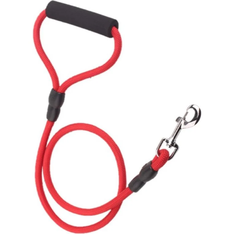 Λουρί με Λαβή Αφρού για Σκύλους D1.0*L120cm Medium Κόκκινο