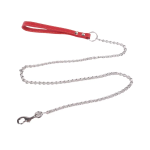 Λουρί Σκύλου με Αλυσίδα και Λαβή D0.25*L120cm Small Κόκκινο