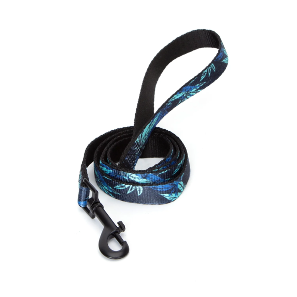 Οδηγός για Σκύλους με Σχέδιο Tropical W2.5*L120cm Large Σκούρο Μπλέ