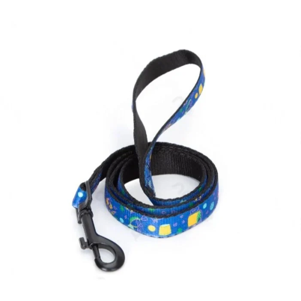 Οδηγός για Σκύλους με Σχέδιο Tropical W2*L120cm Medium Μπλέ
