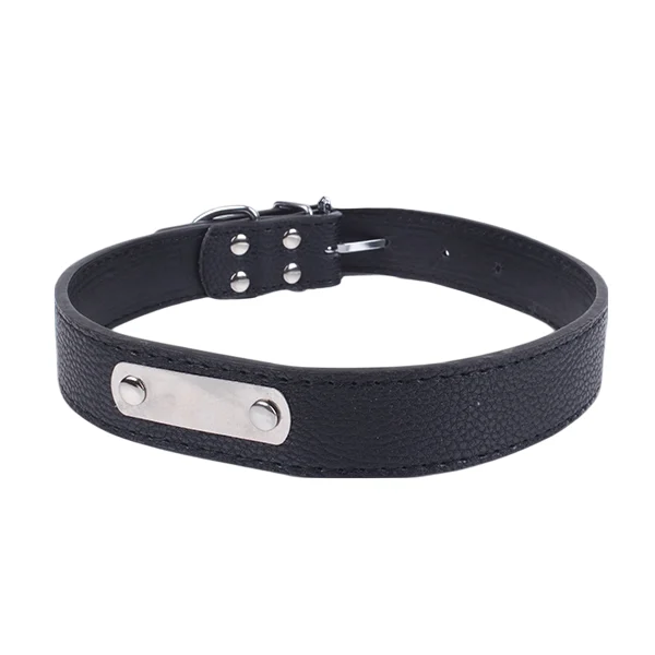 Περιλαίμιο για Σκύλους από PU Δέρμα W1.5*L25-32cm XS Μαύρο