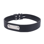 Περιλαίμιο για Σκύλους από PU Δέρμα W2.5*L40-51cm Medium Μαύρο