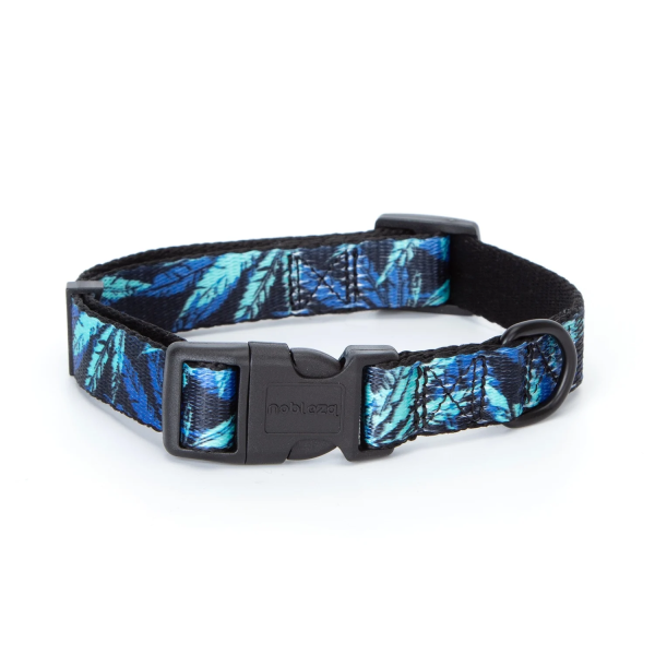 Περιλαίμιο για Σκύλους με Σχέδιο Tropical W2.0*L30-50cm Medium Σκούρο Μπλέ