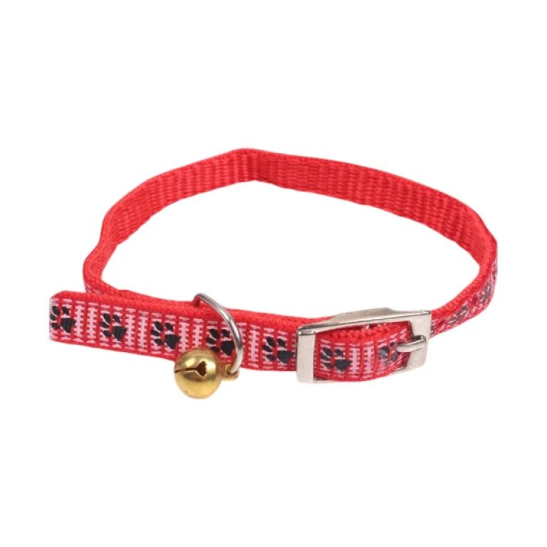 Περιλαίμιο με Καμπανάκι για Γάτες W1.0*L21-26cm Κόκκινο