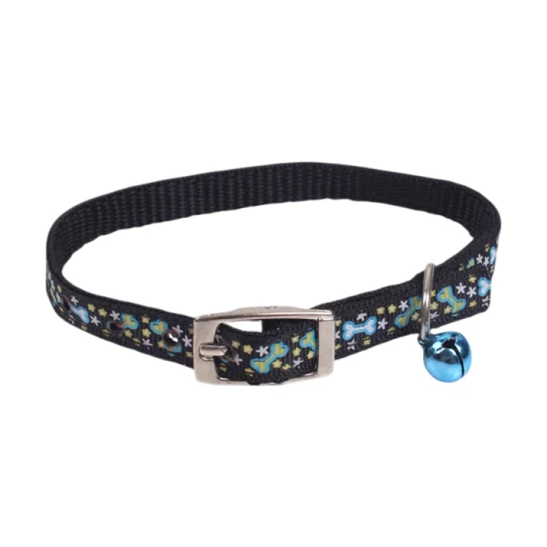 Περιλαίμιο με Καμπανάκι για Γάτες W1.0*L21-26cm Μαύρο