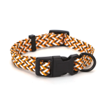 Πλεκτό Περιλαίμιο για Σκύλους W1.5*L21-35cm Medium Κίτρινο/Καφέ/Άσπρο