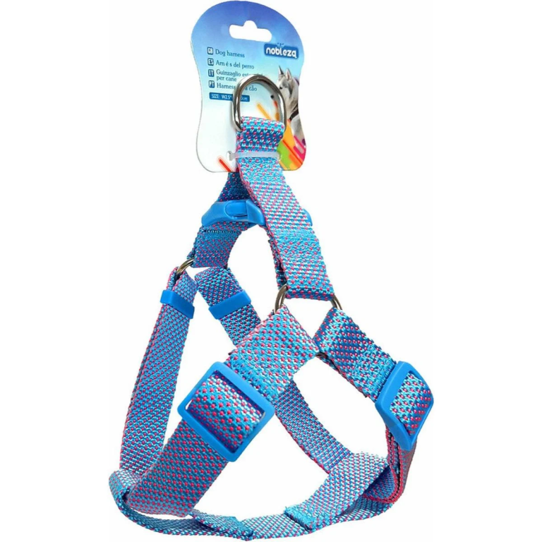 Σαμαράκι για Σκύλους με Polka Dot Σχέδιο W1.5*L30-45cm Medium Μπλέ
