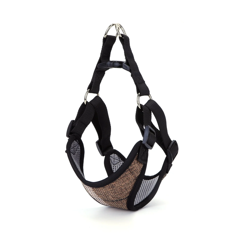 Σαμαράκι για Σκύλους με Σχέδιο Καρό Neck 48-53*Chest 50-65cm Medium Καφέ