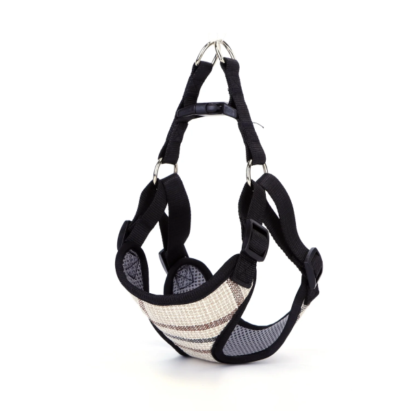 Σαμαράκι για Σκύλους με Σχέδιο Καρό Neck 60-74*Chest 63-85cm Large Μπέζ