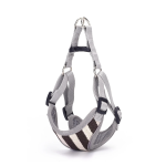 Σαμαράκι με Σχέδιο Stripes για Σκύλους Neck 60-74*Chest 63-85cm Large Γκρί