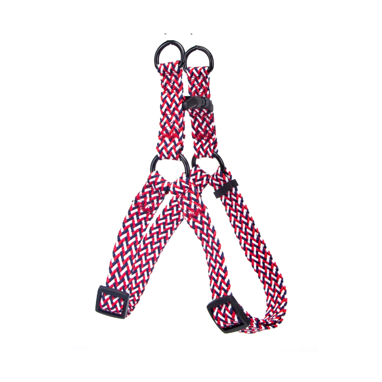 Τριγωνικό Σαμαράκι για Σκύλους με Fishbone Σχέδιο W2.0*L40-60cm Large Κόκκινο