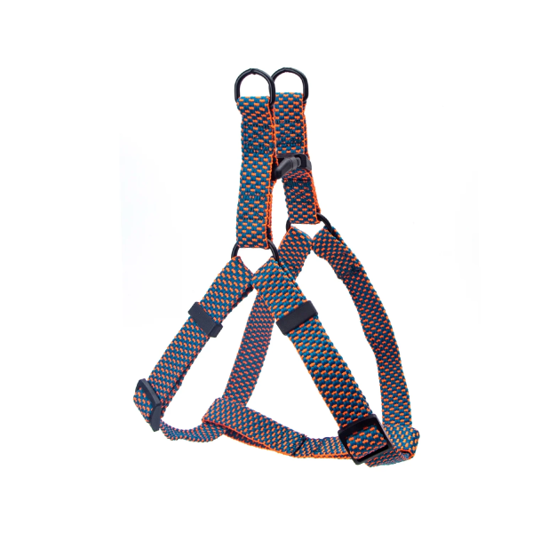 Τριγωνικό Σαμαράκι για Σκύλους W2.0*L40-60cm Large Μπλέ/Πορτοκαλί