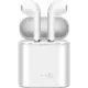 i7 Mini Earbud Bluetooth Handsfree Ακουστικά με Θήκη Φόρτισης Λευκά