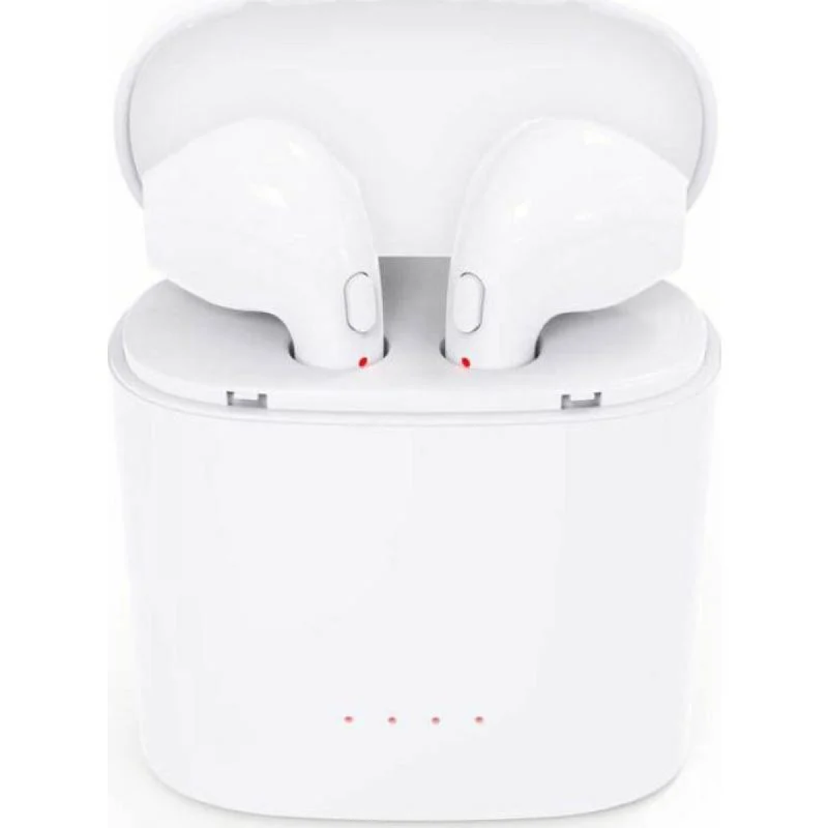 i7 Mini Earbud Bluetooth Handsfree Ακουστικά με Θήκη Φόρτισης Λευκά