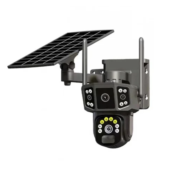 Ηλιακή ασύρματη κάμερα ασφαλείας με WiFi και αμφίδρομη επικοινωνία - μαύρο