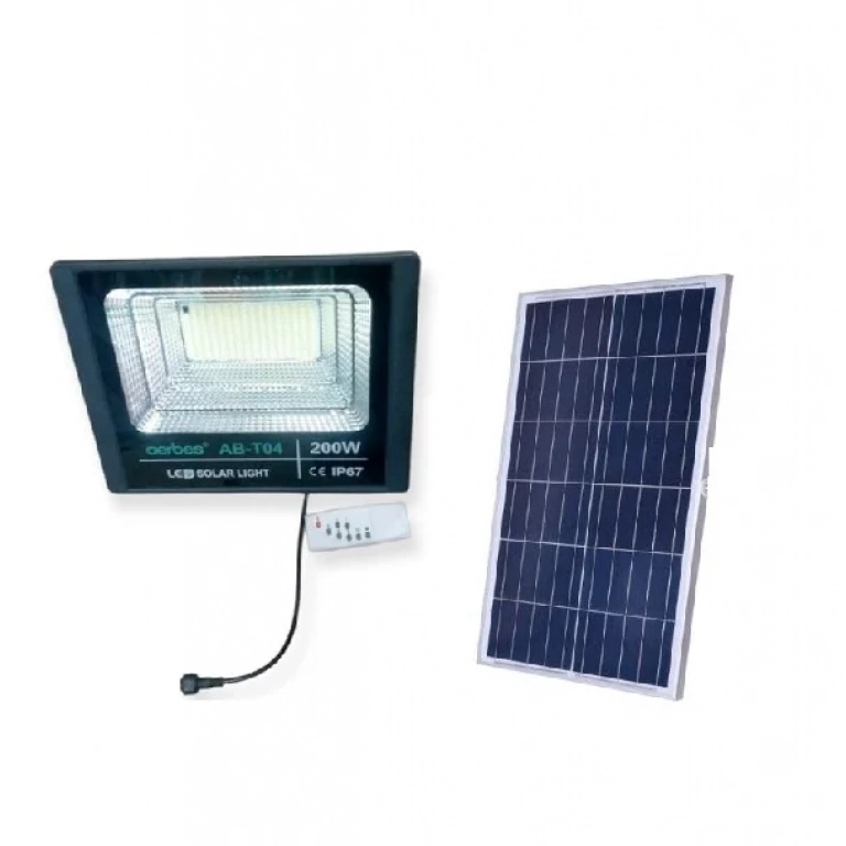 Ηλιακός Προβολέας LED με Τηλεχειριστήριο 200W AB-T04 Aerbes