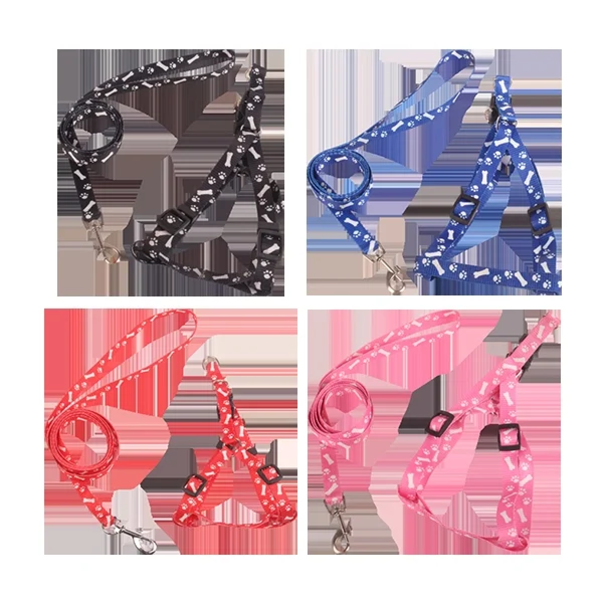 Σετ Σαμαράκι W1.0*L25-40cm και Οδηγός W1.0*L120cm για Σκύλους Small Μαύρο