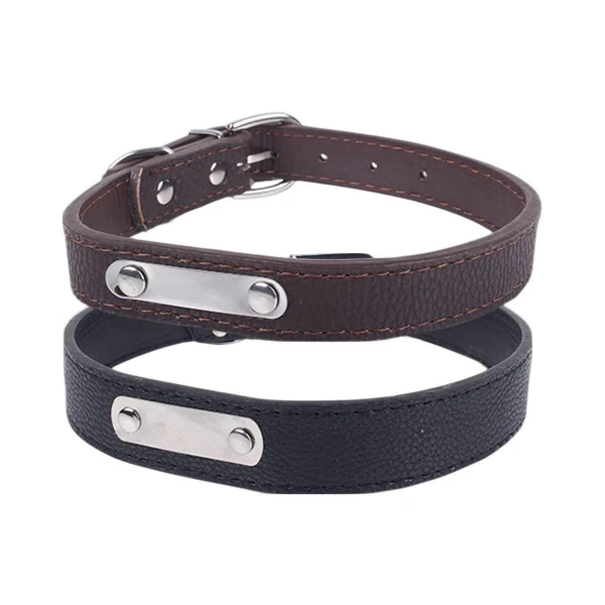 Περιλαίμιο για Σκύλους από PU Δέρμα W1.5*L25-32cm XS Μαύρο