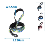 Οδηγός για Σκύλους με Σχέδιο Tropical W2.5*L120cm Large Σκούρο Μπλέ