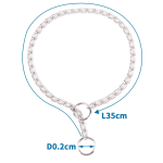 Αλυσίδα Περιλαίμιο για Σκύλους D0.2*L35cm XSmall Ασημί