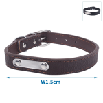 Περιλαίμιο για Σκύλους από PU Δέρμα W1.5*L25-32cm XS Μαύρο