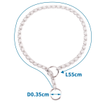 Αλυσίδα Περιλαίμιο για Σκύλους D0.35*L55cm Large Ασημί