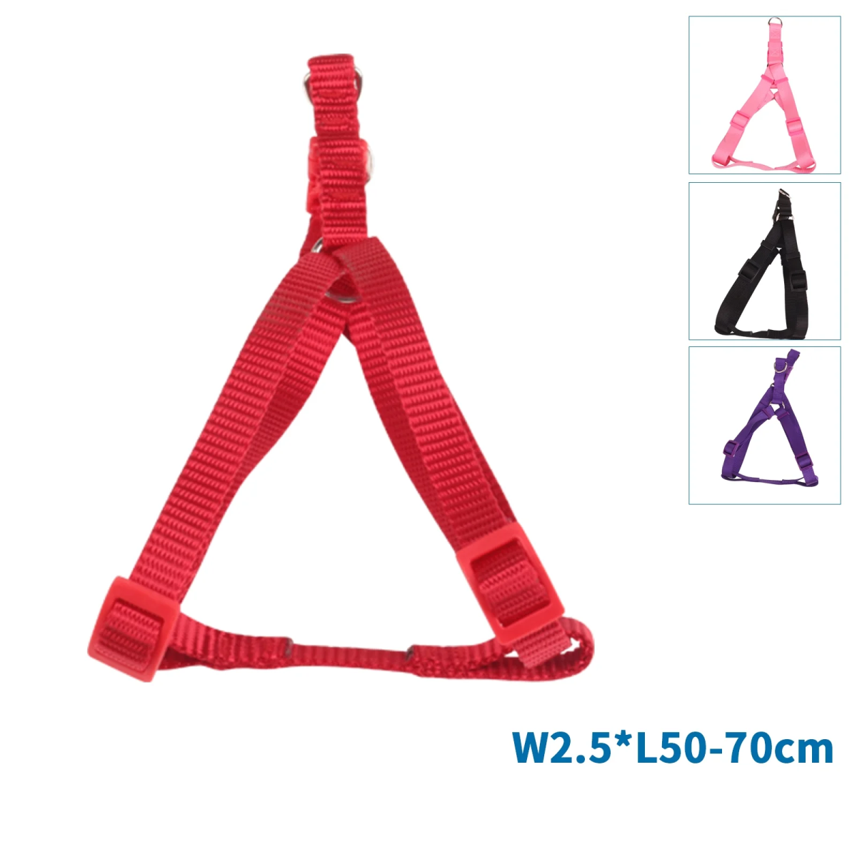 Σαμαράκι για Σκύλους W2.5*L50-70cm Large Μαύρο