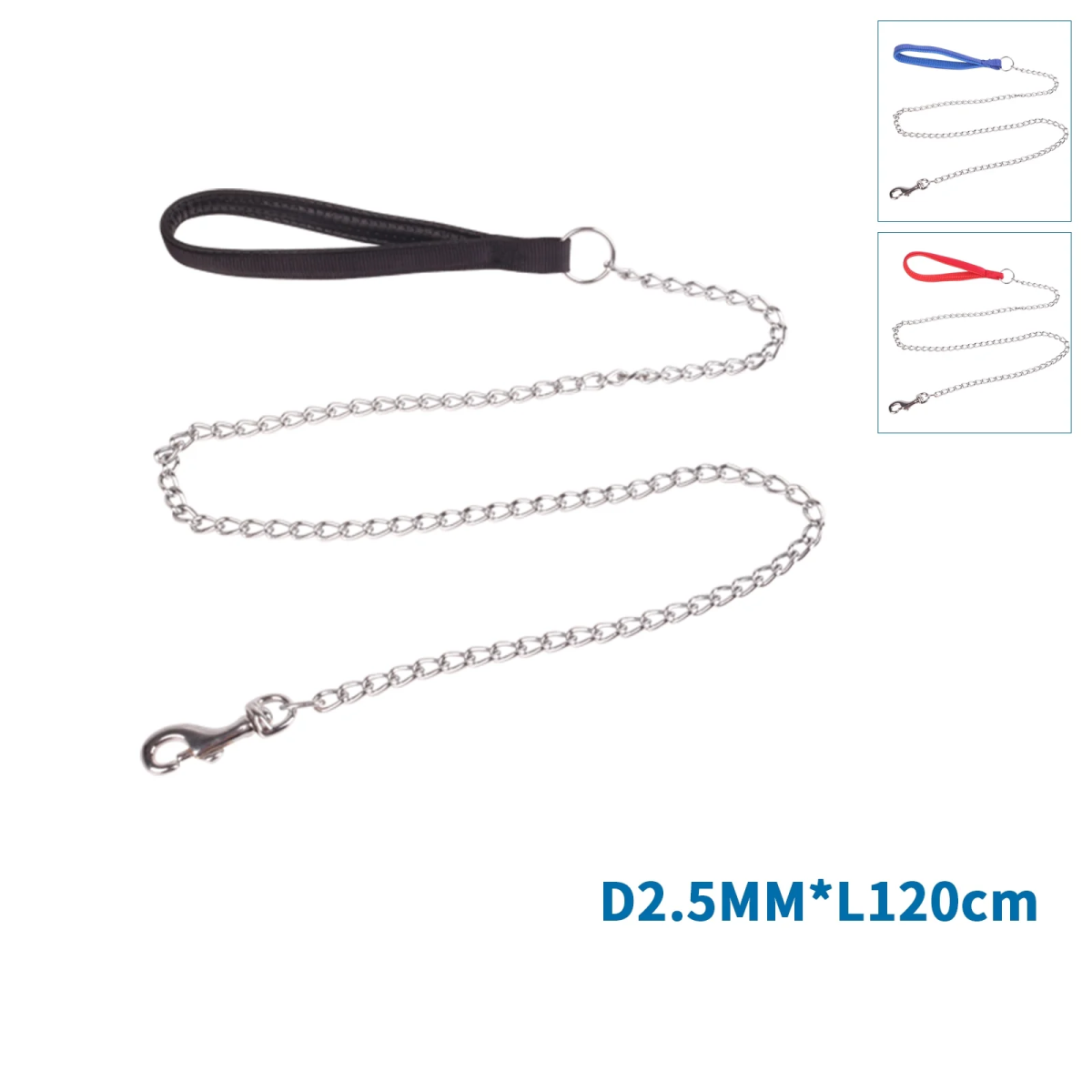 Αλυσίδα Οδηγός για Σκύλους D0.25*L120cm XSmall Κόκκινο