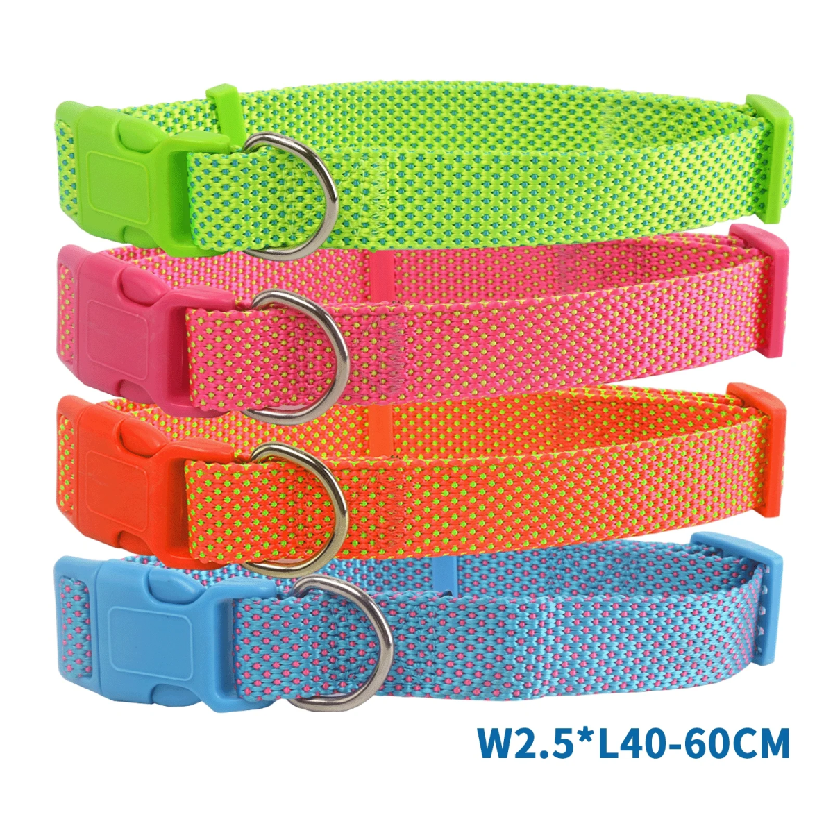 Περιλαίμιο για Σκύλους με Polka Dot Σχέδιο W2.5*L40-60cm XLarge Πορτοκαλί