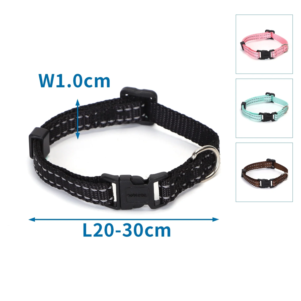 Ανακλαστικό Περιλαίμιο για Σκύλους W1.0*L20-30cm Small Ρόζ