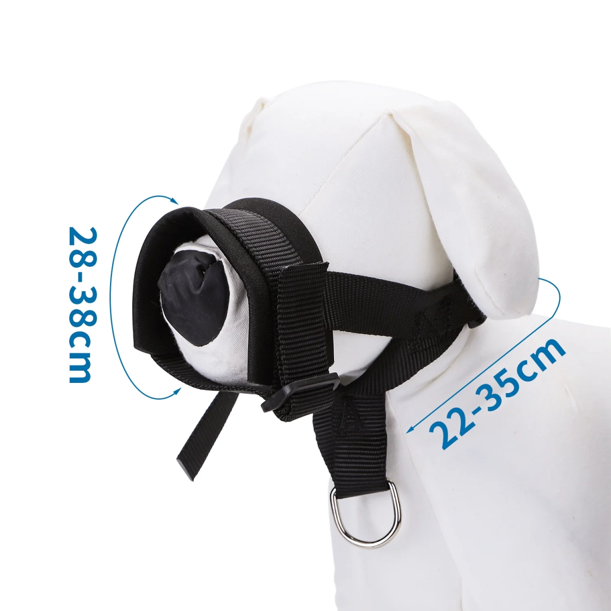 Φίμωτρο για Σκύλους W2.5*C28-38cm XXL Μαύρο