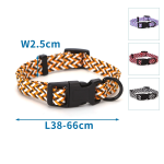 Πλεκτό Περιλαίμιο για Σκύλους W2.5*L38-66cm ΧLarge Τιρκουάζ/Μώβ/Άσπρο