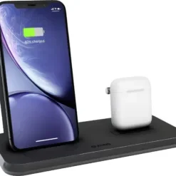 ZENS Aluminium Dual Wireless Charger + Dock 10W Black ZEDC06B/00