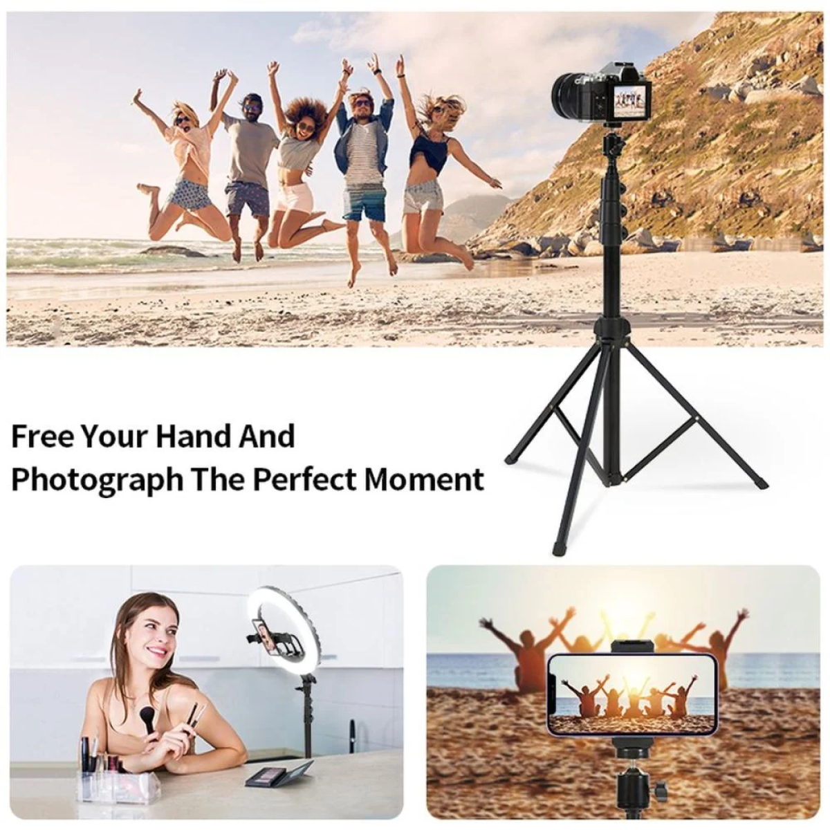 Jmary MT-38 Selfie Stick Τρίποδο Κινητού Μαύρο