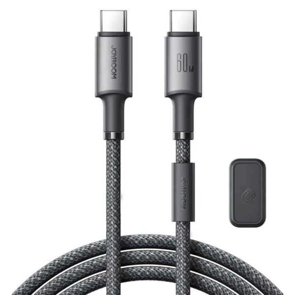 Joyroom Μαγνητικό USB-C to USB-C Cable 60W Γκρι 1.2m (S-A50)
