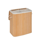 Καλάθι απλύτων Bamboo με καπάκι 52x32x63cm - καφέ - Image 2