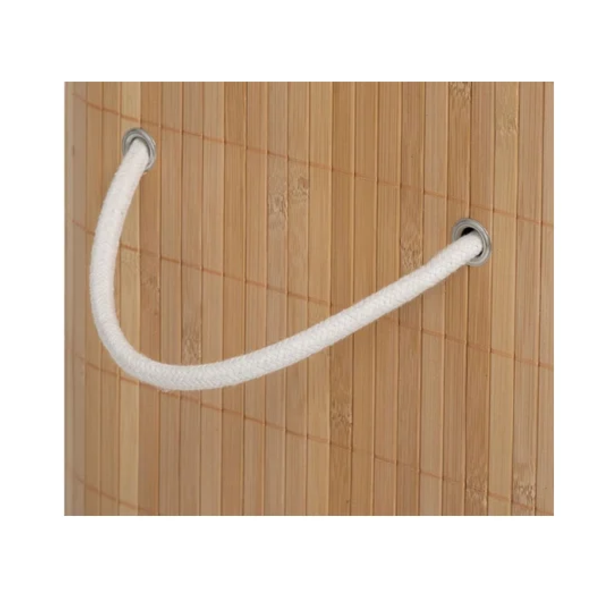 Καλάθι απλύτων Bamboo με καπάκι 52x32x63cm - καφέ - Image 4