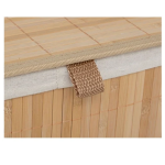 Καλάθι απλύτων Bamboo με καπάκι 52x32x63cm - καφέ - Image 6