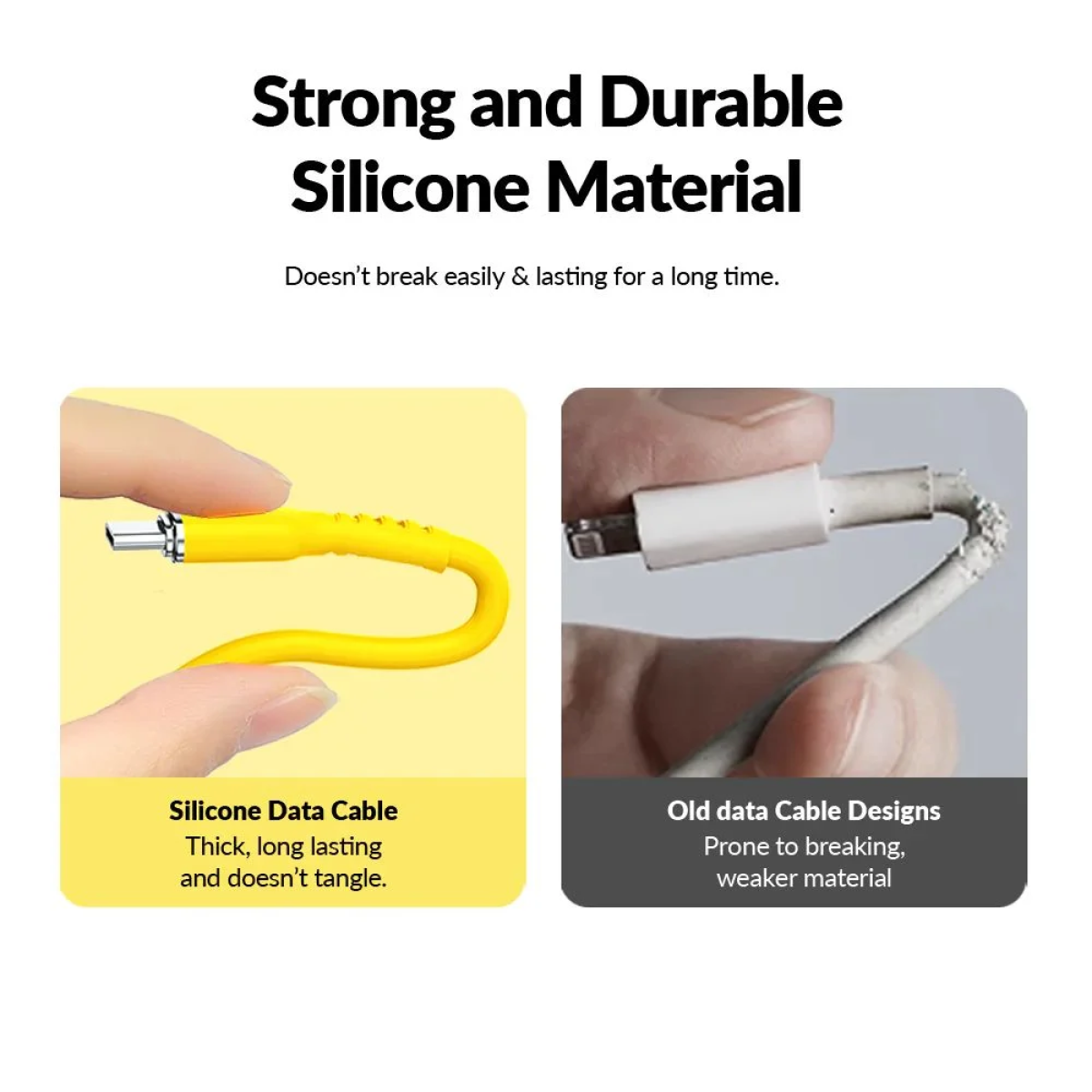Καλώδιο Φόρτισης 4 in 1 WK (WDC-51) - USB-A/TYPE-C σε USB-C/iPhone – 1.2m - Κίτρινο