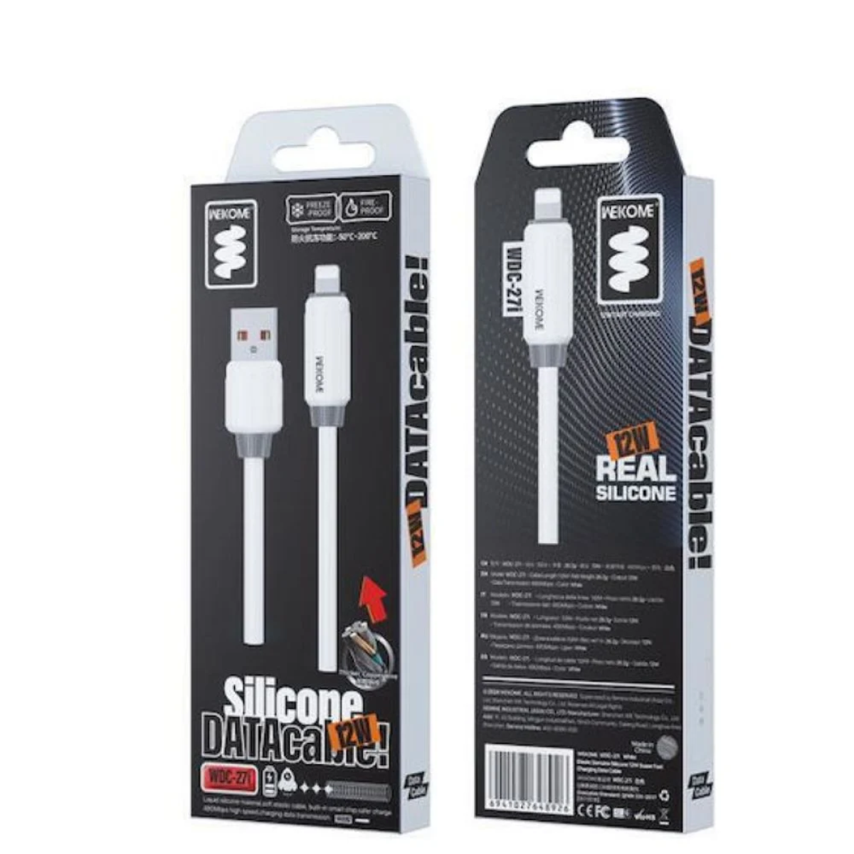 Καλώδιο Φόρτισης WK (WDC-27i) USB-Α σε Lightning - 1m - Λευκό