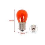 Λάμπα BA15S P21W 12V 21W Πορτοκαλί 2τμχ
