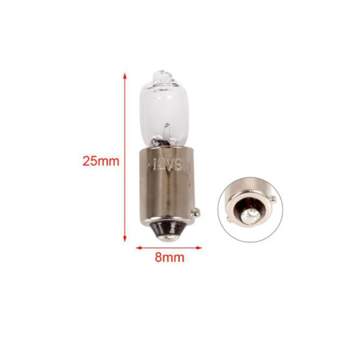 Λάμπα Mini HALOGEN H6W 12V 6W BAX9s 2τμχ