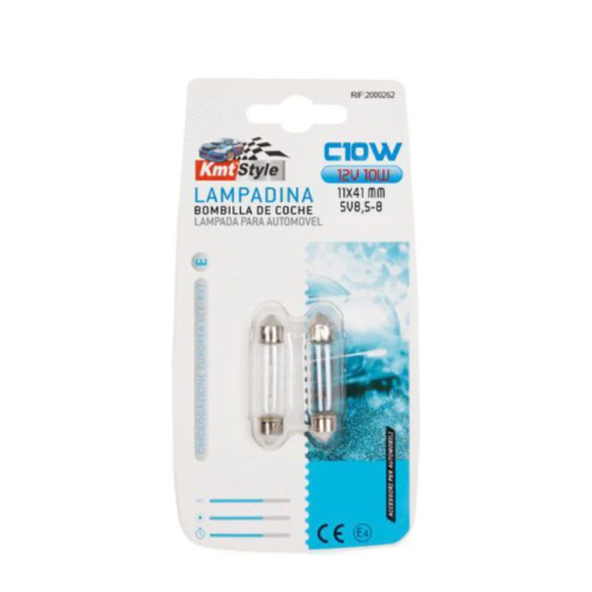 Λάμπα SV8.5-8 C10W 12V 10W 41mm 2τμχ