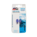 Λάμπα T10 5W 12V W2.1x9.5d Ακάλυκη BLUE 2τμχ (e4)