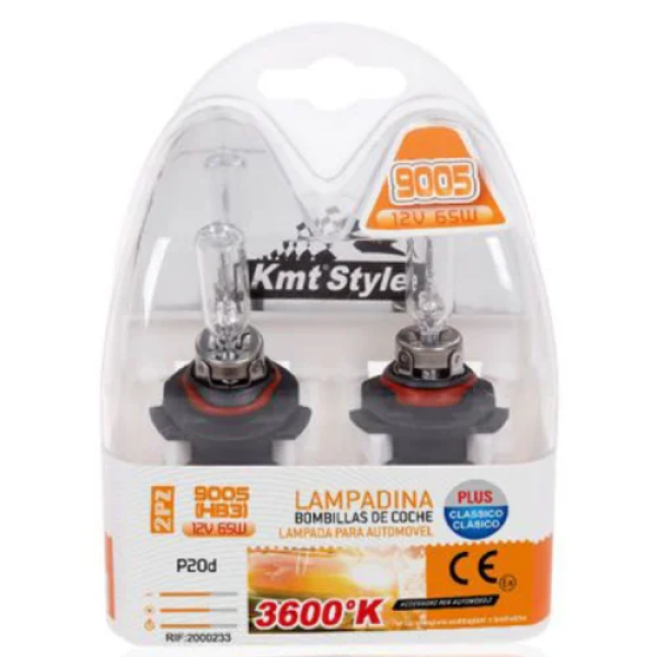 Λάμπες Αλογόνου Αυτοκινήτου 9005 (HB3) 12V 65W 3600K 2τμχ 2000233