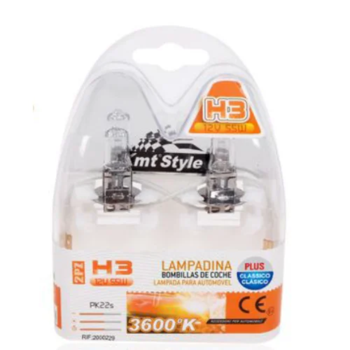 Λάμπες Αλογόνου Αυτοκινήτου H3 12V 55W 3600Κ 2τμχ 2000229